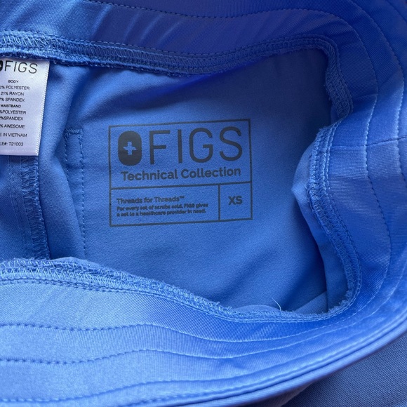 Blue XS figs bottoms (straight) - Picture 2 of 3